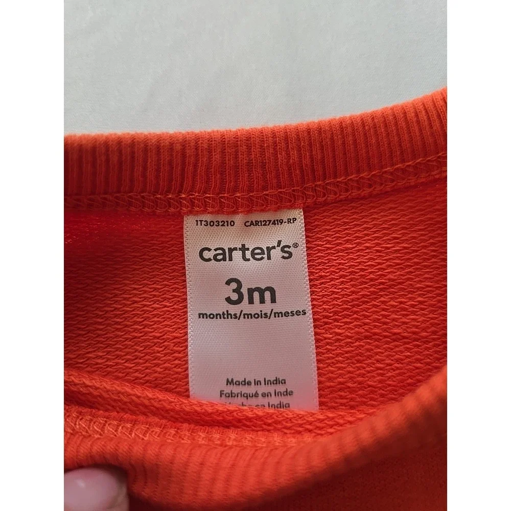 Nwt Carters Baby Boy 3 Months Pumpkin Halloween Outfit Fall